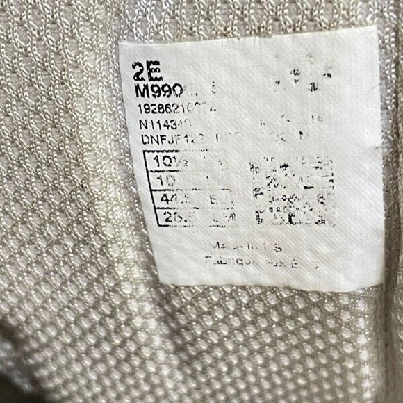 New Balance Mens 990V5 Gray Low Top Lace Up Sneaker Shoes Size 10.5 2E - Picture 8 of 8